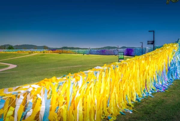 Visions in Motion displayed across the demilitarized zone between north and south Korea